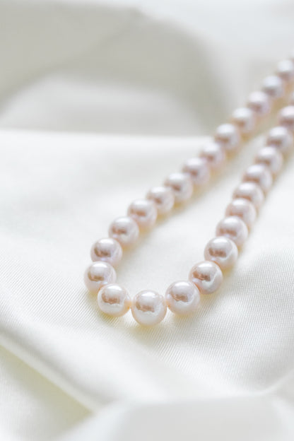 Luxury 9-10MM perfect round freshwater pearl necklace