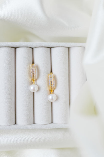 Timeless Pearl Hoops