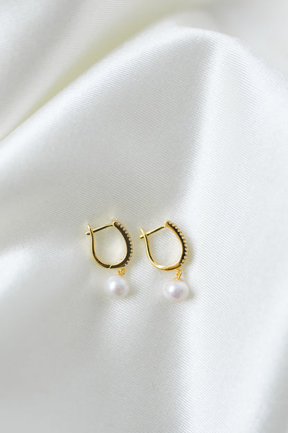 Timeless Pearl Hoops