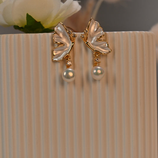 shaped butterfly drop earring