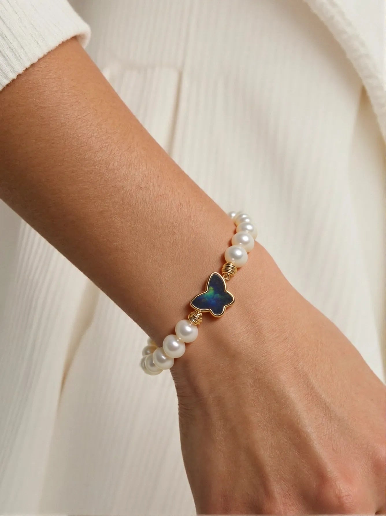 Butterfly Whisper freshwater pearls bracelet - ZG_Pearls14K Gold FilledZG_Pearls