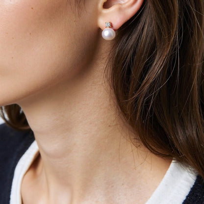 Diana Pearl Studs freshwater Pearl earring - ZG_PearlsS925/Sterling SliverZG_PearlsGoldSterling silver