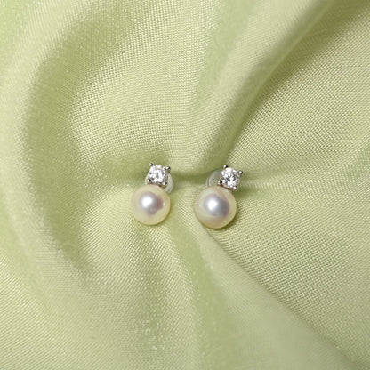 Diana Pearl Studs - ZG_PearlsS925/Sterling SliverZG_PearlsGoldSterling silver