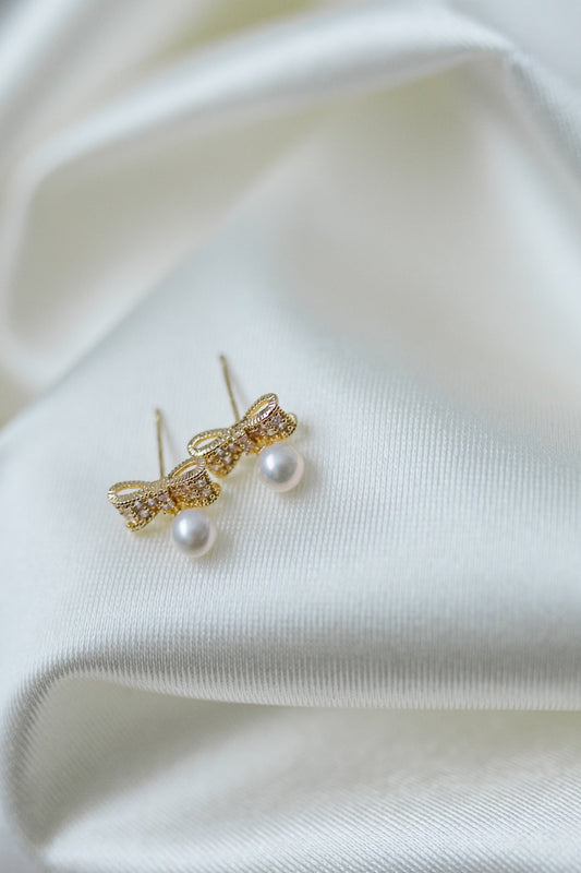 Elegant Bow Drops - ZG_Pearls14K Gold FilledZG_Pearls14K gold filled