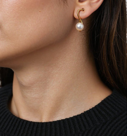 Lustrous Heels freshwater Pearl earring - ZG_PearlsS925/Sterling SliverZG_PearlsSterling silverGold