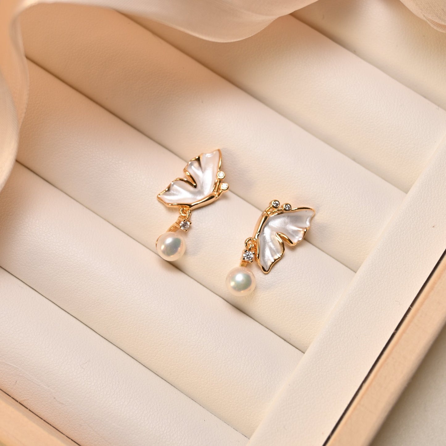 shaped butterfly drop earring - ZG_Pearls14K Gold FilledZG_Pearls14K gold filled